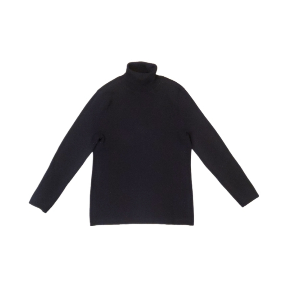Chico's Women's Black Ribbed Knit Turtleneck Pullover Sweater‎ Size Medium